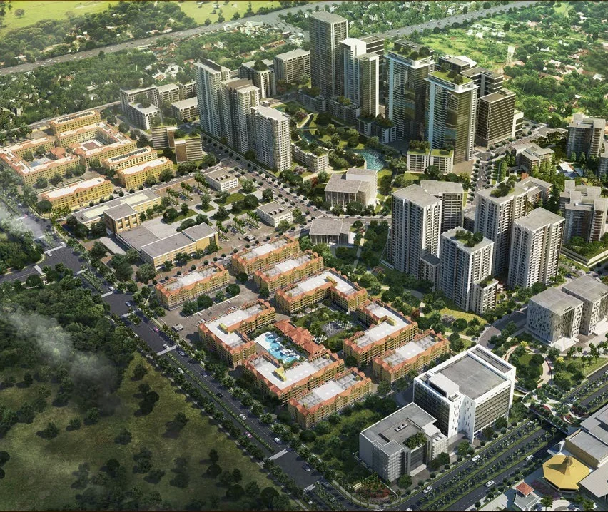 City di Mare coastal township aerial illustration by Filinvest in Cebu South Road Properties