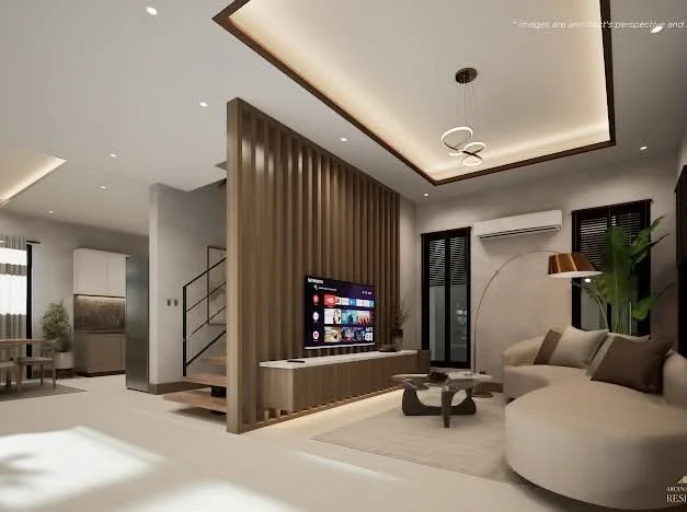 Arcenas Highland Residences living room interior perspective