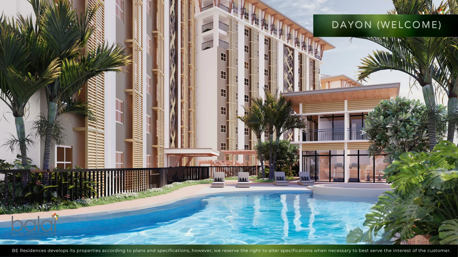 Balai Cordova Dayon pool amenity