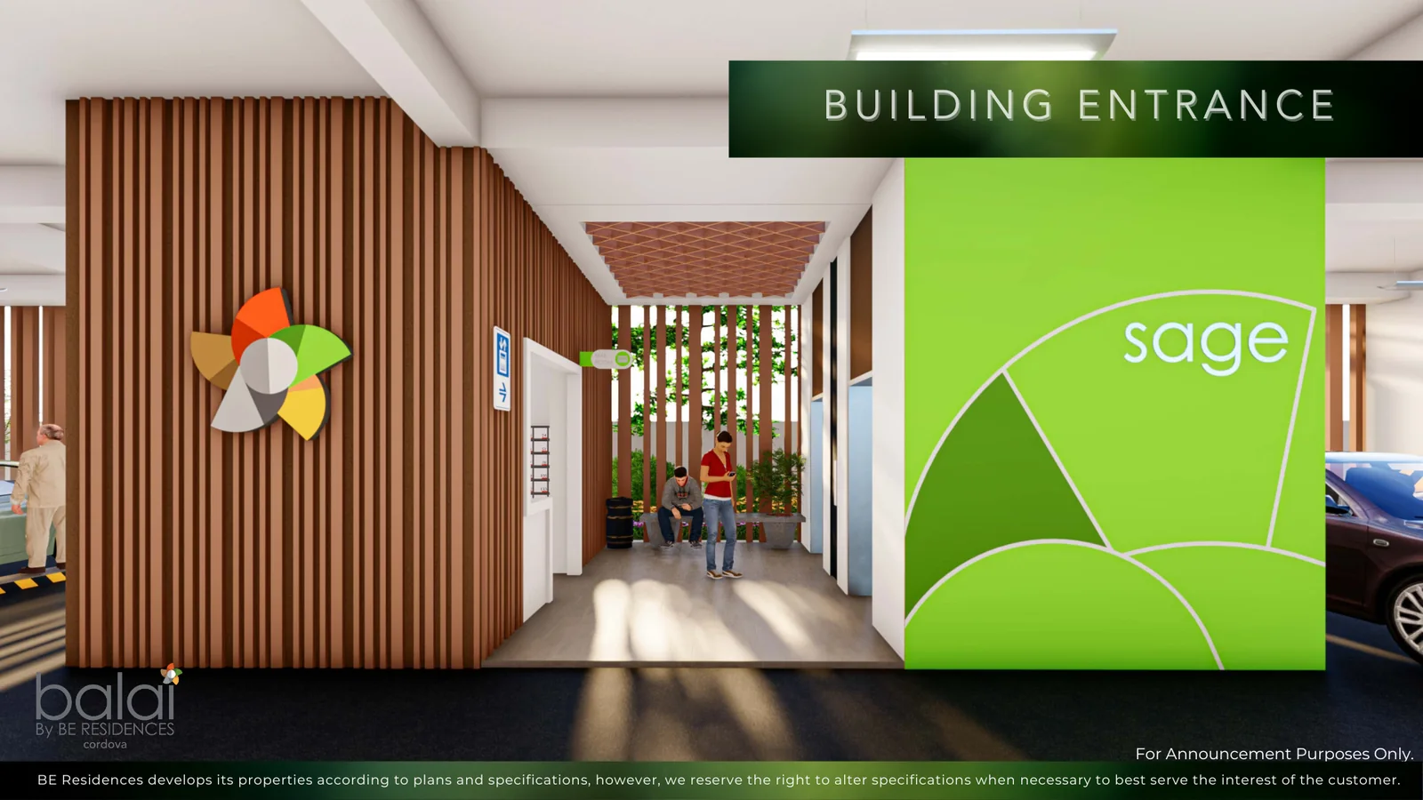 Balai Cordova Sage building entrance perspective