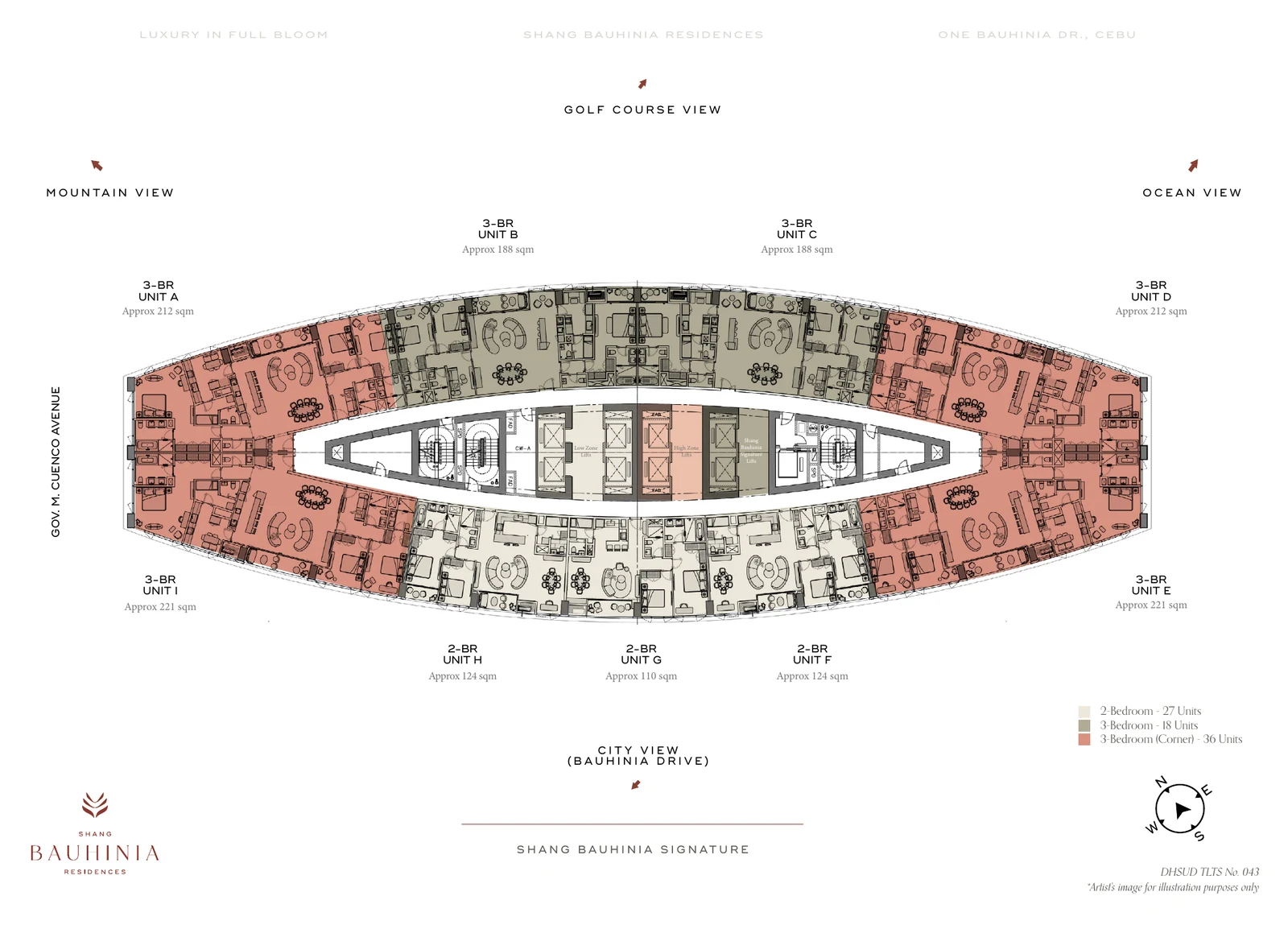 Shang Bauhinia Signature floor unit locator
