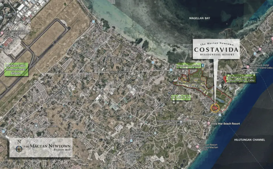 CostaVida vicinity map - The Mactan Newtown, Mactan, Cebu