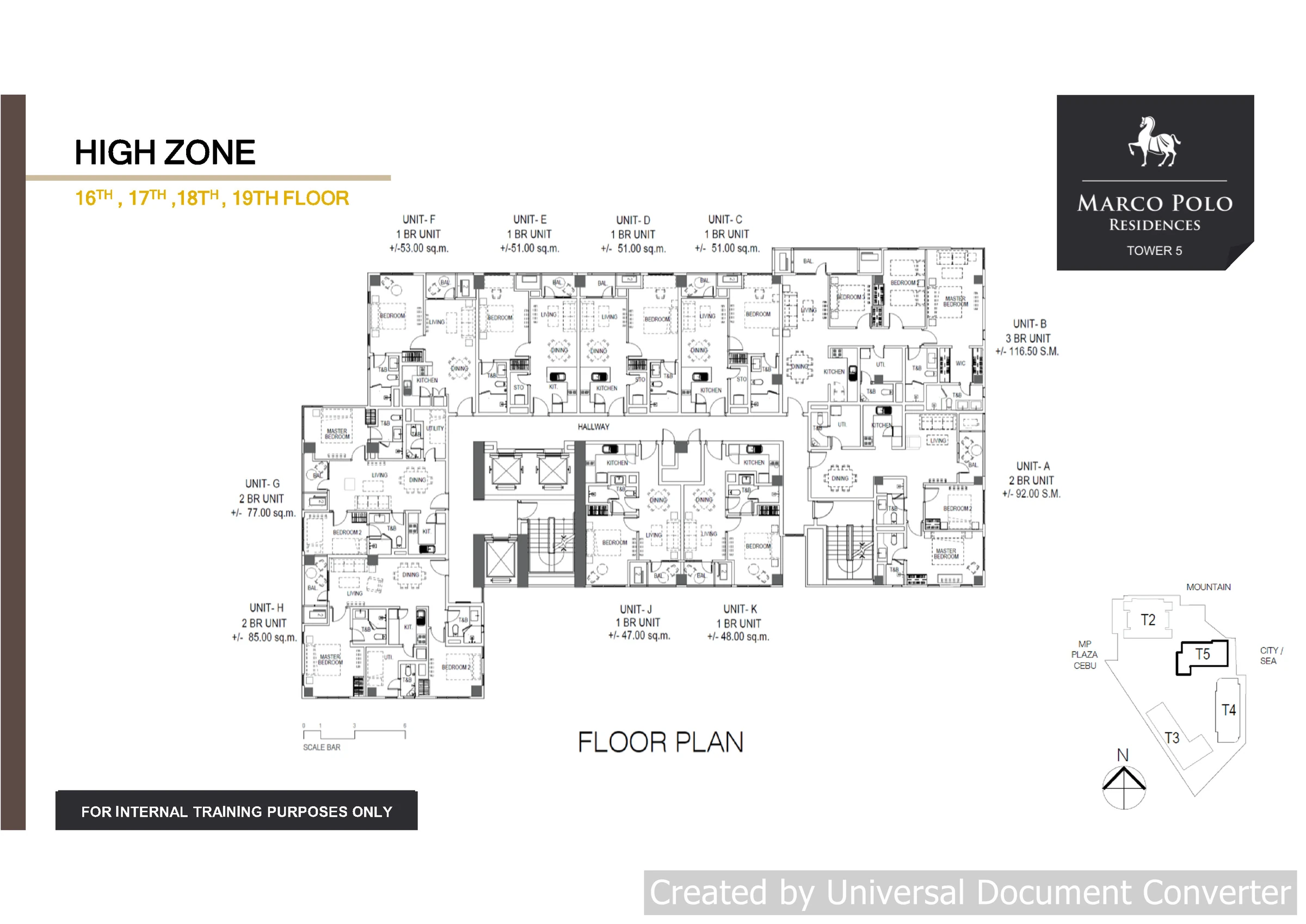 Marco Polo Residences Tower 5 High Zone floor plan
