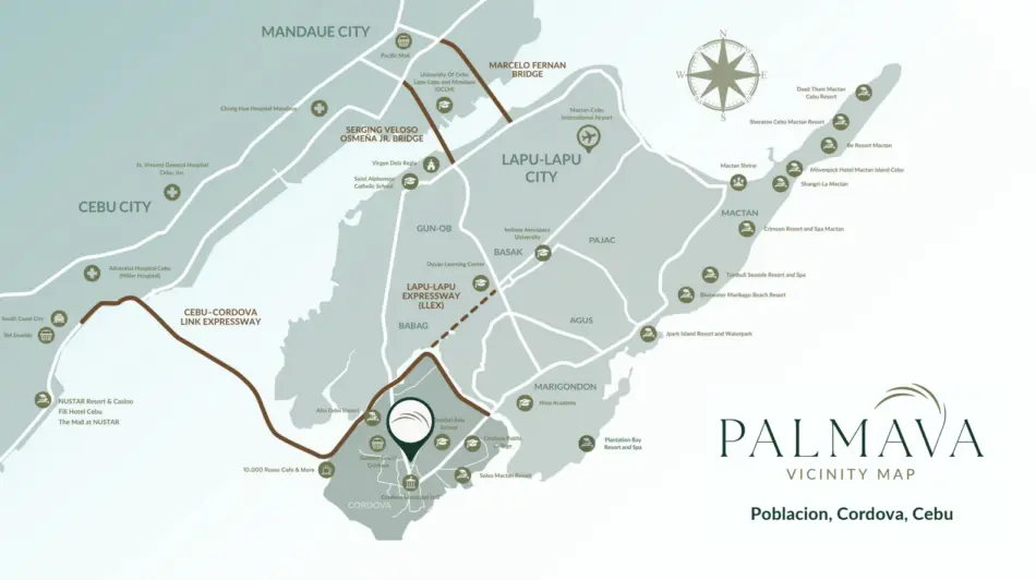 Palmava location map - Poblacion, Cordova, Cebu
