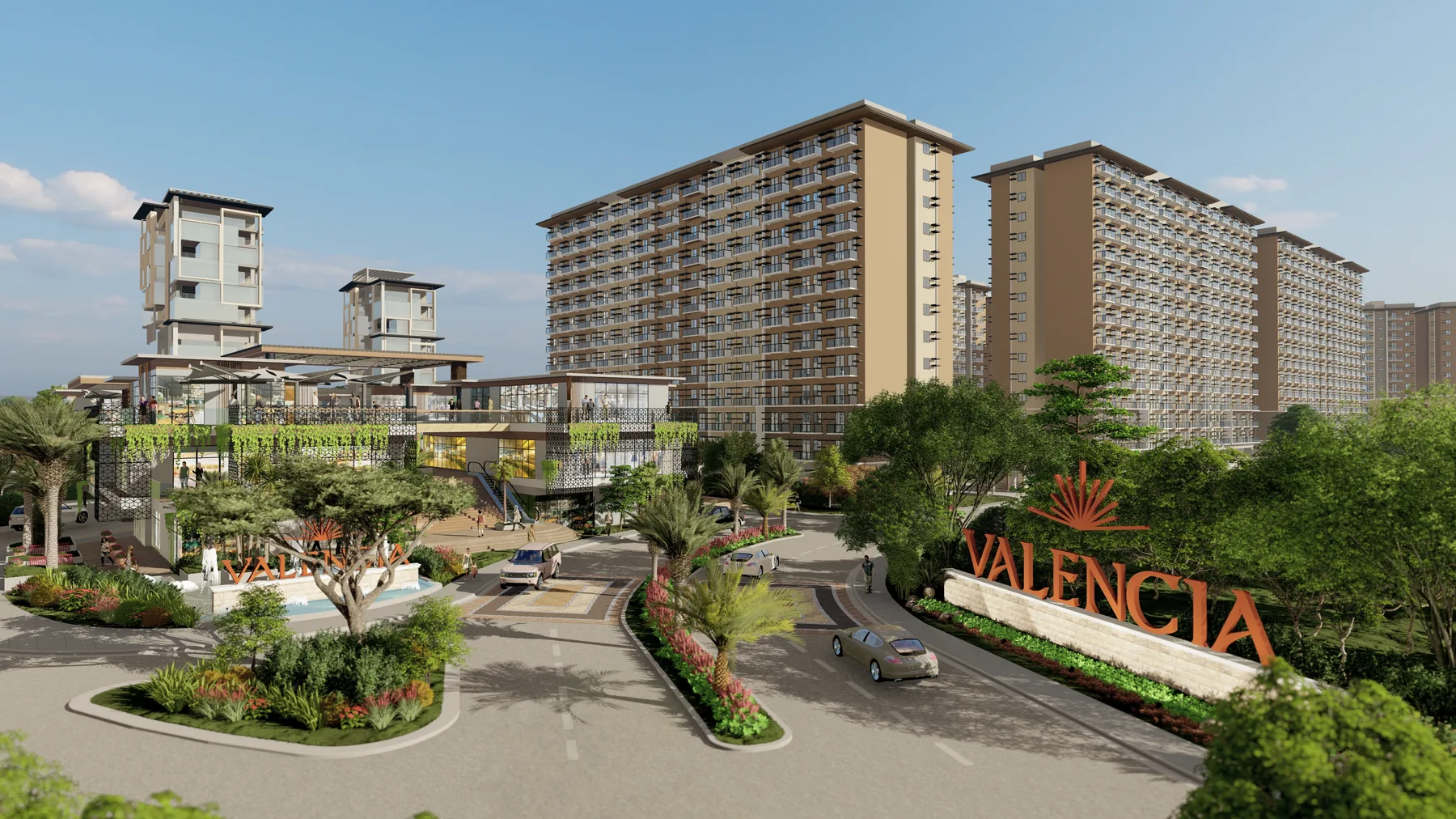 Valencia arrival and lifestyle center perspective