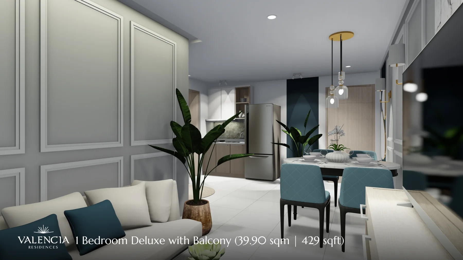 Valencia 39.90 sqm one-bedroom deluxe sample interior