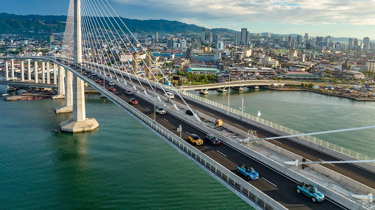 Cebu-Cordova Link Expressway and Cebu skyline illustrating Metro Cebu connectivity and property corridors